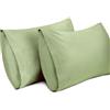 Lirex 2-Pack Federe per Cuscini, 100% Cotone Traspirante Federe Pillow Covers, 30 x 50 cm, Verde