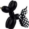 YOYUMI Griglia Scultura cane palloncinoi, statua in resina, decorazione per ufficio, per soggiorno, camera da letto, espositore da scrivania, 21 * 18 * 9 cm - bocca nera e oro