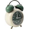 Puupaa Sveglia in metallo a doppia campana, vintage, senza ticchettio, per scrivania, tavolo, comodino, sveglia analogica silenziosa, con luce notturna, per casa, ufficio, comodini, camera da letto,