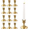 CHARMNAIL 12 Portacandele Oro Vintage, Candelabro in Metallo per Candele Affusolate, Decorazione da Tavolo per Matrimonio, Camino di Natale, Casa