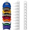 LMSAWK 2 Cappelliera Parete -Porta Cappelli da Parete Autoadesivo Muro Gancio Plastic, Organizzatore Cappelli Berretti Supporto Baseball Cappelli, Sciarpe Parrucche Porta, Armadio, Camera (Bianco)