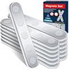 BKSAI 12Pz Magnete Potente Adesivo Magneti al Neodimio N33 Infrangibili | 58x10x2mm Adesivo Piatto Magnetico Striscia per Lavagna Bianca, Decorazione, Frigorifero Cucina e Casa Componenti Fissi