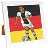 QDUODUO JM10 - Pittura diamantata con cornice per adulti, adolescenti, principianti e bambini dai 6 anni in su, motivo pallone da calcio 5D, 20 x 20 cm, per decorazione della casa