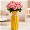 Disoza Vasi Da Tavola Decorazione Ceramica Moderna Vaso Giallo Vintage Per Erba Pampa Fiori Secchi Fiori Gialli Vasi Per Matrimonio Porcellana Tulipano Vaso Cucina Ufficio Soggiorno 24x10x10cm