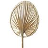 Lnhgh Ventaglio a forma di foglia di palma, ventilatore portatile in rattan, fatto a mano, ventaglio in rafia tessuta per estate, spiaggia, interni ed esterni
