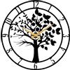 Deskium Orologio da parete con albero della vita, 25,5 cm, decorazione da parete in metallo, orologio rotondo in ferro con design cavo, robusta decorazione da appendere per soggiorno, regalo di inaugurazione