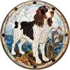 Lygond Targa decorativa in latta con motivo Springer inglese vivace per ingressi a casa, per gli amanti degli Springer inglesi e interni a tema cane, resistente in alluminio, per ristoranti, 20,3 x