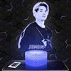 Lampephoto.fr - Lampada Jimin Luce Notturna 3D Kpop, Pop Coreano | Prodotto in Francia, base a scelta, luminosità regolabile, batteria/USB, regalo per ragazze e fan del K-pop