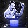 Lampephoto.fr - Lampada 3D Freddie Mercury Luce Notturna Tattile Freddie Mercury, Illusione 3D Led, Idea Regalo di Natale per Ragazzi e Ragazze Lampada da Notte per Bambini o Adulti, Regalo, TOP