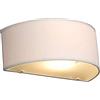 Qazqa drum - Applique con paralume Moderno - 1 luce - L 300 mm - Crema - Moderno - Soggiorno I Camera da letto