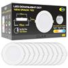 CLAR - Faretti LED da Incasso per Cartongesso, Faretto LED Incasso, CCT (3000ºk-4000ºk-6500ºk), 12W (Pack 10)