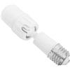 Mobestech Adattatore Lampadina Presa Elettrica E27, Portalampada Prolunga Orientabile | Estensione Lampada a 360 Gradi, Converter Rotante Multifunzione, Plastico Bianco per Installazione Facile Stile Casuale