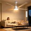 Aigostar Ventilatore da Soffitto con Luce, Colore Legno Naturale