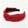 SYSUII 1 cerchietto per capelli con nodo, da donna, vintage, largo, accessorio per capelli, fascia per capelli, fascia elastica per capelli, copricapo da donna, colore rosso