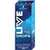 Schwarzkopf LIVE Drops Crystal Blue Temporary Hair Color Up to 30 Uses, confezione da 1, 30 ml
