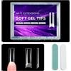 XFSRG 240 Pezzi Dual Nail Form a Ballerina Forme per Unghie Tip in Gel per Unghie Estensione French Nail Reverse French Dual Form con Mini Lima (3)