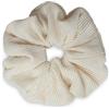 SXQLYH Scrunchie XXL in velluto elastico, 17 cm, spesso, morbido, comodo, per coda di cavallo, da donna, per capelli lunghi e spessi (beige)