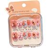 OMEIU Store - Unghie finte in acrilico, precolla, copertura completa, glitter, arcobaleno, unicorno, kit per nail art, set regalo di compleanno per ragazze (Capybara, 12 pezzi, taglia unica)
