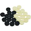 Luwecf 24 Pezzi Pedine da Backgammon Gettoni per Dama Pezzi di Ricambio Accessori per Giochi da Tavolo in Materiale PP Durevole Adatto per Adulti E Bambini, Nero Bianco
