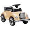 AIYAPLAY Auto cavalcabile, veicolo per bambini, veicolo cavalcabile con vano portaoggetti, auto per bambini con protezione antiribaltamento, cavalcabile per bambini da 18 a 48 mesi, beige, 77,5 x 41,5