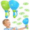 Kssvzz Giocattoli da Esterno per Bambini 4-8 - Lanciatore di Dischi Volanti | Giochi Giardino per Bambini - Giocattoli All'Aperto con 12 Dischi, Regali di Compleanno e Natale per Bambini e Bambine 3-12