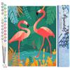 Figured'Art Dipingere con i Numeri - Paint by Numbers Fenicotteri nell'acqua, Passatempo per Adulti, Kit Completo, Hobby Creativi - Quadri fai da te 40x50cm senza cornice