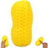 Sinbana Arachide Giocattolo da Spremere, 13cm Cibo Forma Lenta Risalita Spremere Fidget Giocattolo Materiale PU Realistico Sensoriale Pacchetto per Adulti Regalo Festa & Scrivania Decorazione (Giallo)