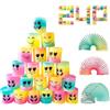 FIQLUL 24 Pezzi Molle per Bambini, Molla Giocattolo Arcobaleno per Gadget Compleanno Bambini, Regalini Fine Festa Compleanno e Pignatta, Mini Molle Elastiche Antistress