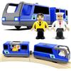 LiRiQi Treno Elettrico per Bambini, Locomotiva ad Azione a Batteria, Rail Treno passeggeri, Set di proiettili per Motore Compatibile Thomas, Brio, Giocattolo educativo Regali Bambini
