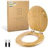 Benkstein® Coperchio WC con abbassamento automatico in bambù - Sedile WC antibatterico - Quick Release per una facile pulizia - Montaggio facile - Robusto e sostenibile - Coperchio WC in legno -