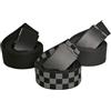 URBAN CLASSICS 3 Cinture Unisex, Set Cinture con Fibbia Scorrevole in Metallo, Mimetica, Cintura a Scacchi, Lunghezza S/M: 115cm, L/XL: 135cm