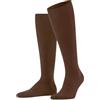 FALKE Airport M Kh lana cotone al ginocchio tinta unita 1 paio, Calzini lunghi Uomo, Marrone Cappucino 5520, 43-44