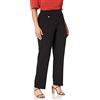 SLIM-SATION - Pull On Solid Knit Flare Leg Pant with Tummy Panel, Pantaloni Donna