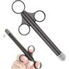 HOSGOT Iniettori di lubrificante con bilancia precisa da 10 ml, lunghezza 16,5 cm, sparatutto con tappo in silicone impermeabile, applicatore lubrificante per uomini, donne e coppie