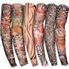 Gino 6 pezzi di calze da tatuaggio fredde sulle maniche, tatuaggio temporaneo falso, protezione solare elastica per uomo donna moda body art bomboniera