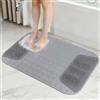 Rolcoassuns 73x48cm Silicone Tappetino Doccia, Scrub Piedi, Grigio