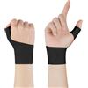 Beugo Tutore Pollice regolabile, 2Pcs Tutore Dito A Scatto Pollice, Tutore Pollice Elastico, Tutore Polso-Pollice per Lavoro quotidiano, fitness, esercizio, Arancione nero