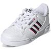 adidas Unisex Bimbo Continental 80 Stripes El Sneaker, Cloud White/Collegiate Navy/Vivid Red, 25 EU