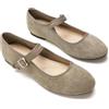 GLAMORA Scarpe Donna Mary Jane Ballerine Cinturino Fibbia Camoscio Sintetico Comode Piatte Eleganti Antiscivolo Morbide Leggere Punta Tonda Classiche Basse Flessibili Comfort