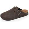 Isotoner Zoccoli Uomo Suola Extra-Flex, Leggeri, Patch Tacco Comfort, marrone, 44 EU