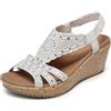 Skechers Beverlee-Dazzling Charm Zeppa Sandalo Donna, Bianco Sporco, 41 EU
