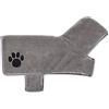 Bone Dry Animal's Pet Collection, accappatoio ricamato in microfibra assorbente con chiusura regolabile, per cani e gatti, grigio, S