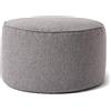 Lumaland Pouf Comfort Line a cuscino - 25 x 45 cm - Pouf poggiapiedi Interno ed Esterno per Giardino, Salotto, Balcone - Elegante e Morbido Outdoor & Indoor - Grigio Chiaro
