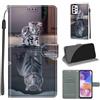 KENHONER Custodia per Samsung Galaxy A23 5G, gatto e tigre | Portafoglio Pelle PU, Magnetica, Resistente Agli Urti, Scomparto Carte Credito, Pieghevole, Flip Libro, Motivo