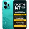 realme 14T 5G Smartphone 8+256 GB, Processore Dimensity 6300 5G, Batteria titanica da 5260 mAh, Ricarica rapida da 45 W, Display AMOLED eSports a 120 Hz, IP69, NFC, Verde T(senza adpater)