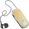 Asixxsix Auricolare Retrattile, Auricolari Bluetooth con Clip, Auricolare Stereo Cordless V5.2 Cuffie Business, Auricolare con Clip Compatibile con Telefoni Cellulari Intelligenti, Tablet
