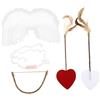 TINEASUR Set di Ala d'Angelo per Neonati con Fascia e Frecce Accessorio Fotografico Cupido per Bambini Decorazione per Servizi Fotografici e Cosplay Leggero e Morbido per Uso Sicuro