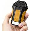 Plyee Audio Altoparlante Bluetooth Indossabile con Luce, Altoparlante Portatile Clip & Mic Integrato, Musica/Chiamate in Vivavoce, Ideale per Lavoro, Ciclismo e Attività All'aperto (Giallo)