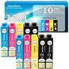 aColoriStore Cartucce Compatibili 16XL per WF 2510 WF 2010 WF 2520 WF 2630 WF 2750 WF 2650 WF 2530 - Multipack 10 Pezzi