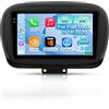 ETLFUCyber 4G+128G Android Autoradio per FIAT 500X 2014-2020 con Wireless Carplay & Android Auto, Schermo Touch IPS 9 pollici con GPS, WiFi, EQ, Bluetooth 5.0, Radio FM/RDS
